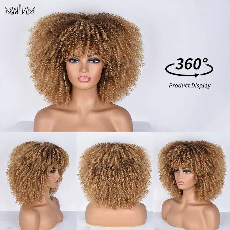 Afro Blonde Wholesale Prices Curly Vendors 613 Natural Bob For Black