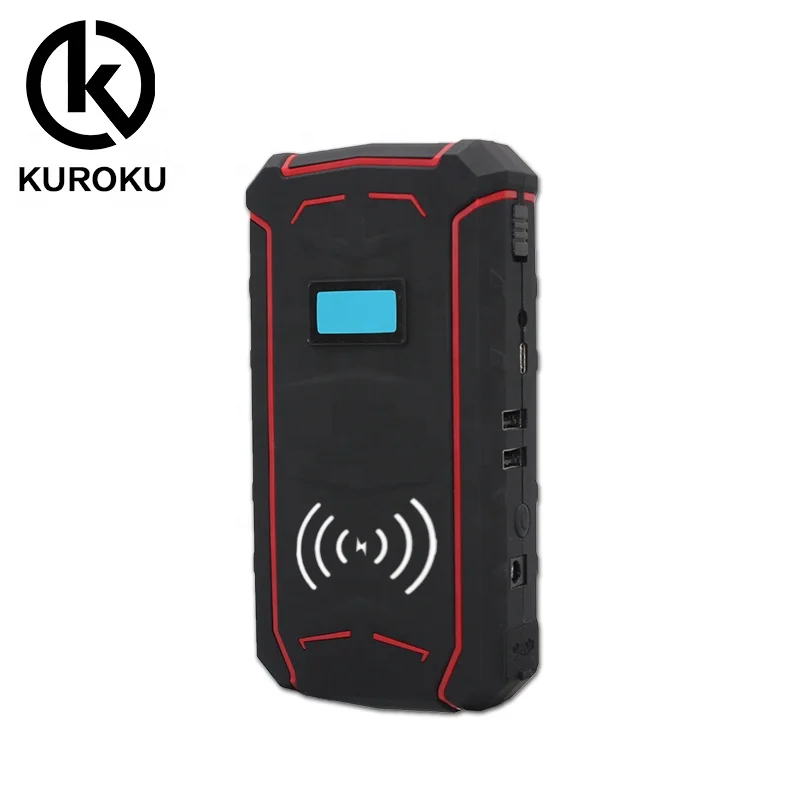 WireLess Charging 12V Auto Emergency Tools 12000Mah Multi Function Portable Car Jump Starter KC09