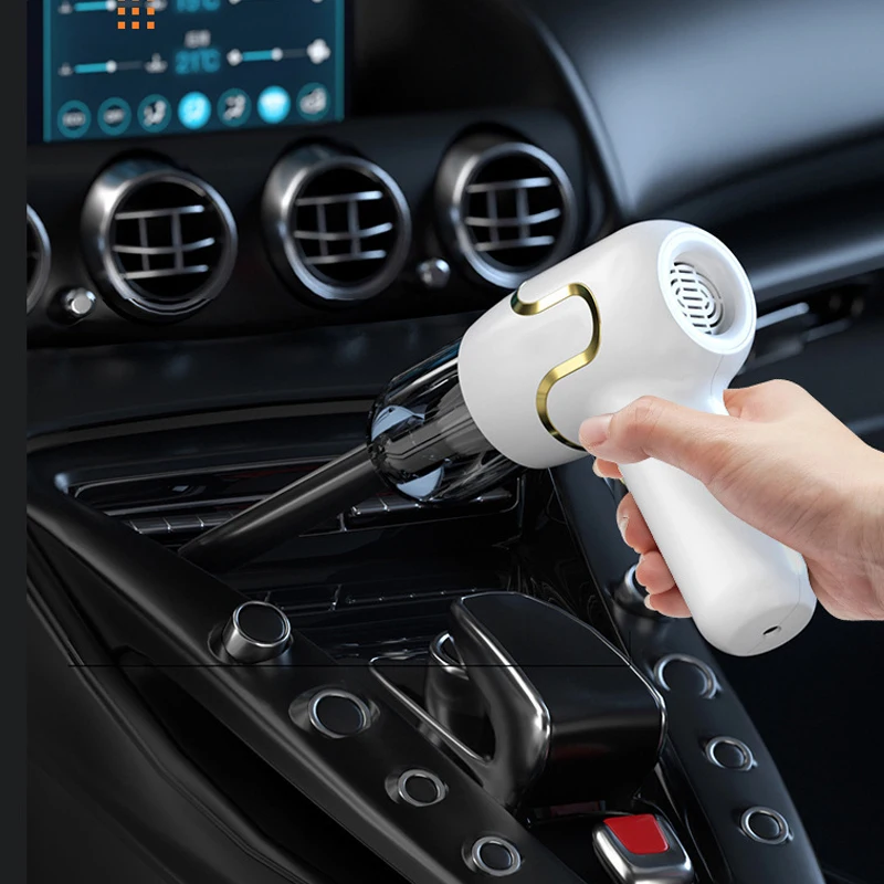 PCMOS Portable Handheld Mini Car Vacuum Cleaner Wireless 2-in-1 Large Power ABS Material Cordless Cleaning Dry Battery Powered - view 5
