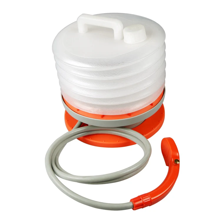 Portable Collapsible Outdoor Shower 10L Foldable Water Tank Shower Easy Carry Great for Showering, Washing Dishes, Rinsing Pets