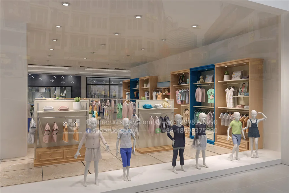Cute Retail Baby Store Interior Design 3d Kids Clothes Shop Design