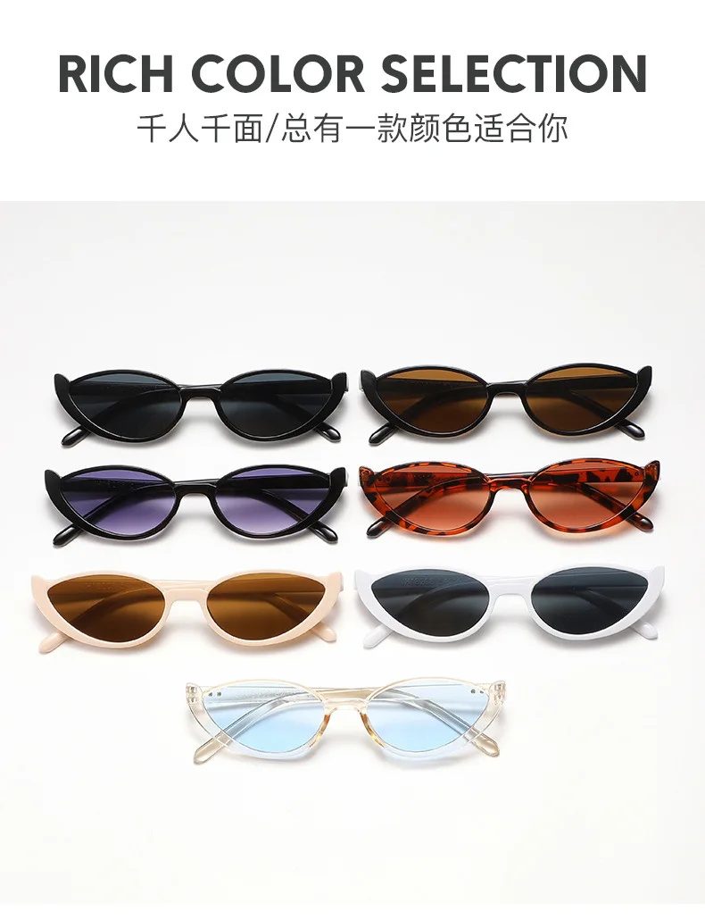 Cat-eye Half Frame Sunglasses Women Hip Hop Y2K Retro Ins Glasses Fashion Trend Small Frame Sunglasses Women