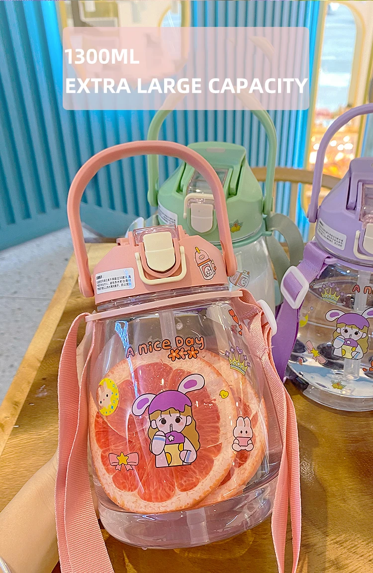 Wholesale Unique Products Cute 1300ml Cartoon Kawaii Water Cup For