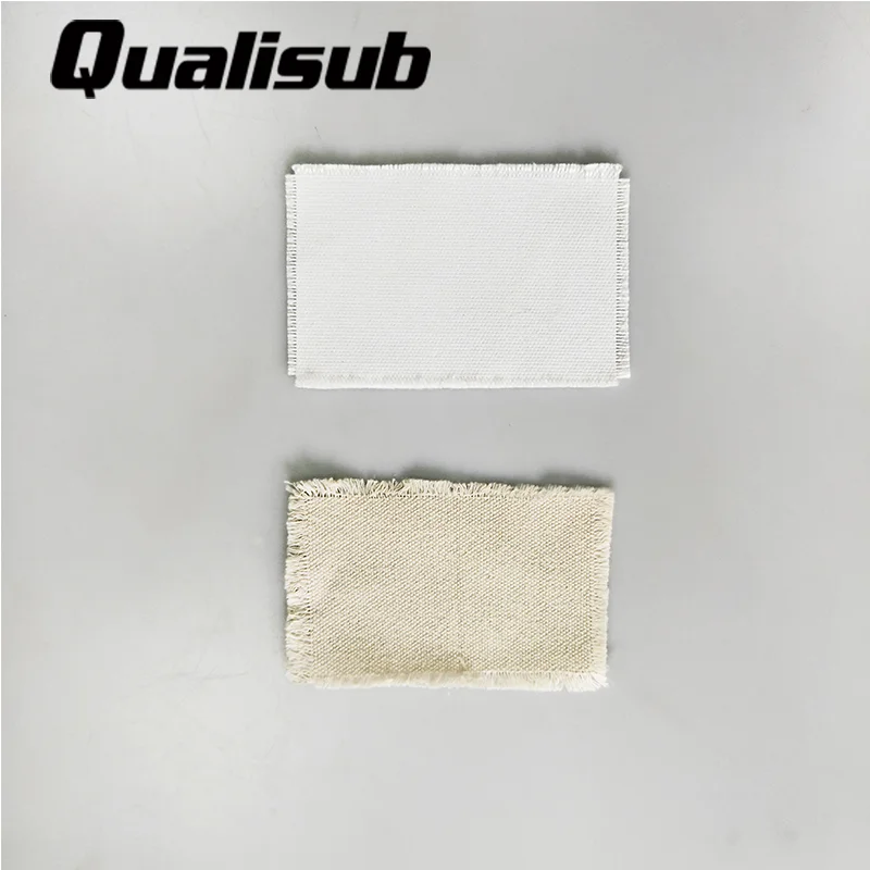Best Selling Qualisub Patch Sublimation Rectangle Shape with Sewing Stitches Blanks Patches with Heat Melt Film Hat Patch