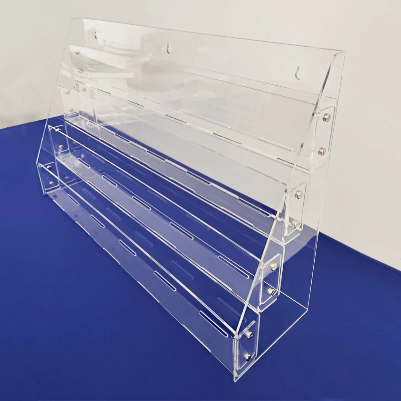 3 Tier Wall Mounted Clear Acrylic Nail Polish Display Rack
