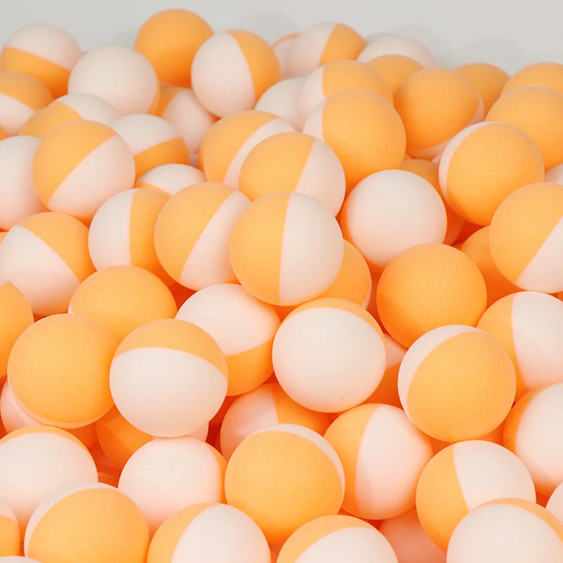 Two-Color ABS Table Tennis Balls Half White and Half Yellow 40+mm for Home School Club Use 40+ Stitched Balls