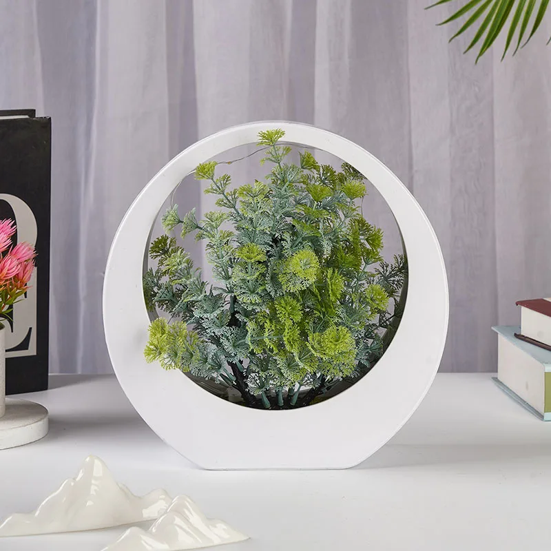 DREA Fabrik knstliche kunststoff-knstliche Blumenpflanzen kreativer  leuchtender Bonsai mit LED-Licht Schreibtisch-Schmuck