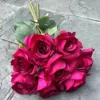 8 head baroque rose-rose red