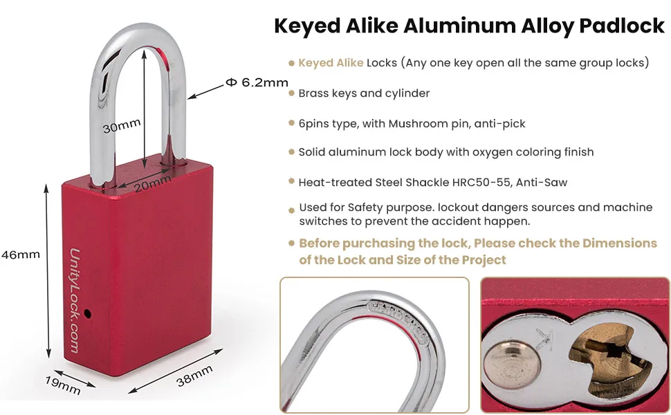 Aluminum Alloy Lockout Tagout Padlock| Alibaba.com