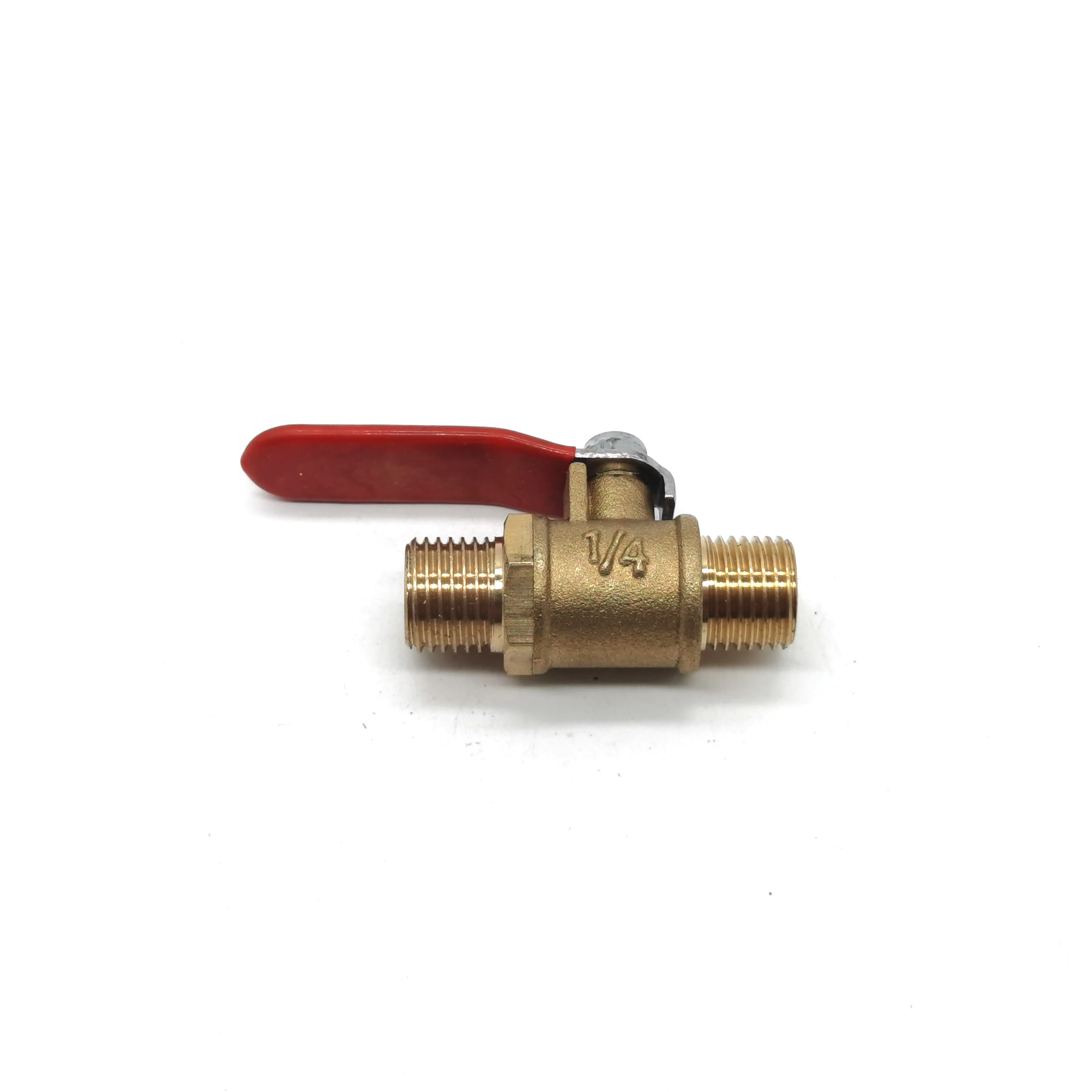 Mini Ball Valve With Red Handle Brass Ball Brass Threaded Waterspare Parts Pipe Valves