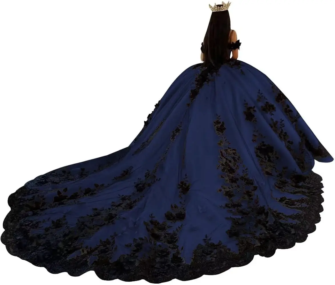 Champagne Black Shiny Quinceanera Dress Crystal Beading Appliqued Vestidos  De 15 Anos Birthday Party Corset Sweet 16 Dress MQ669