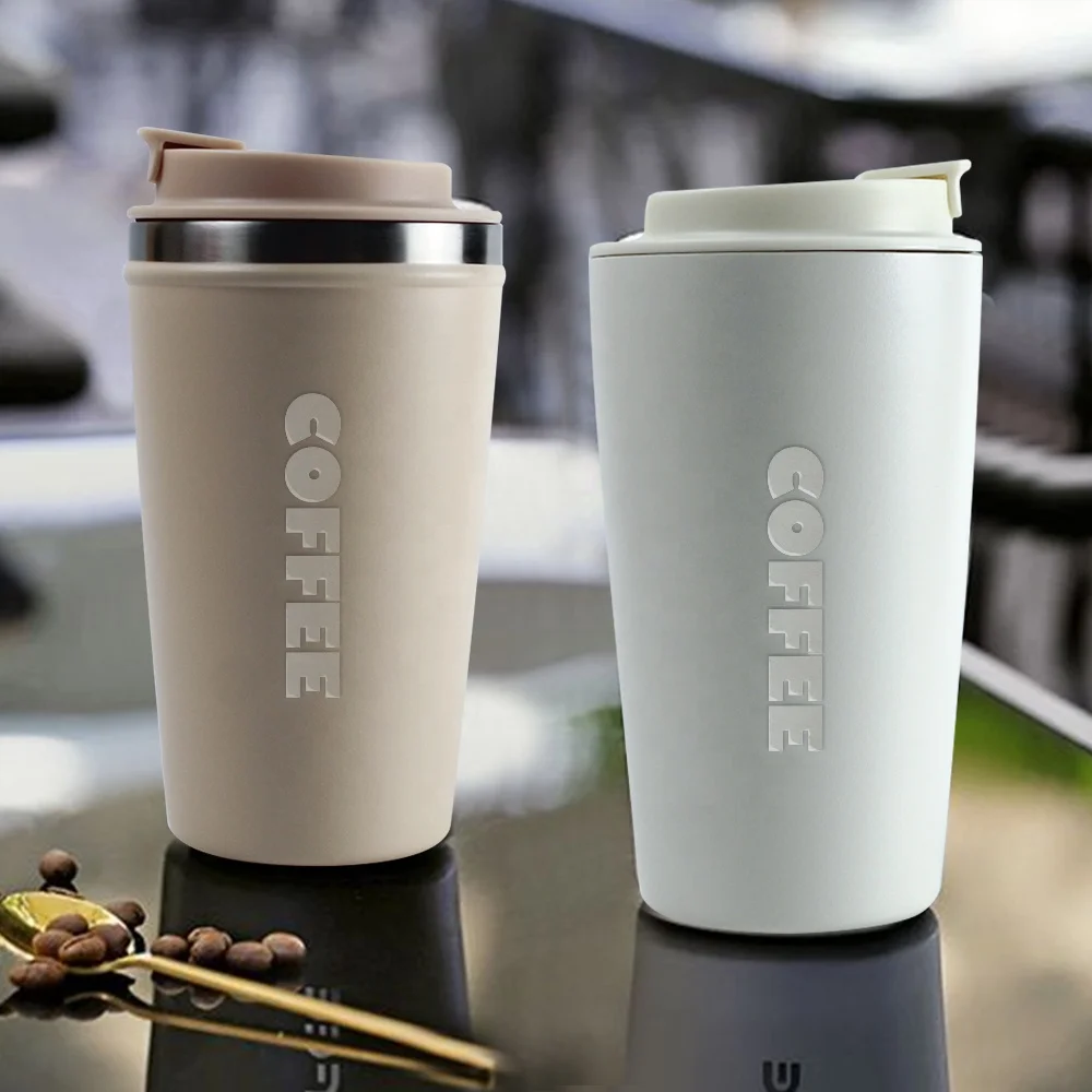 12Oz Factory Direct Powder Coated Coffee to Go Mug Matte Insulated Cup Thermo Stainless Steel Vacuum Tumbler With Custom Logo