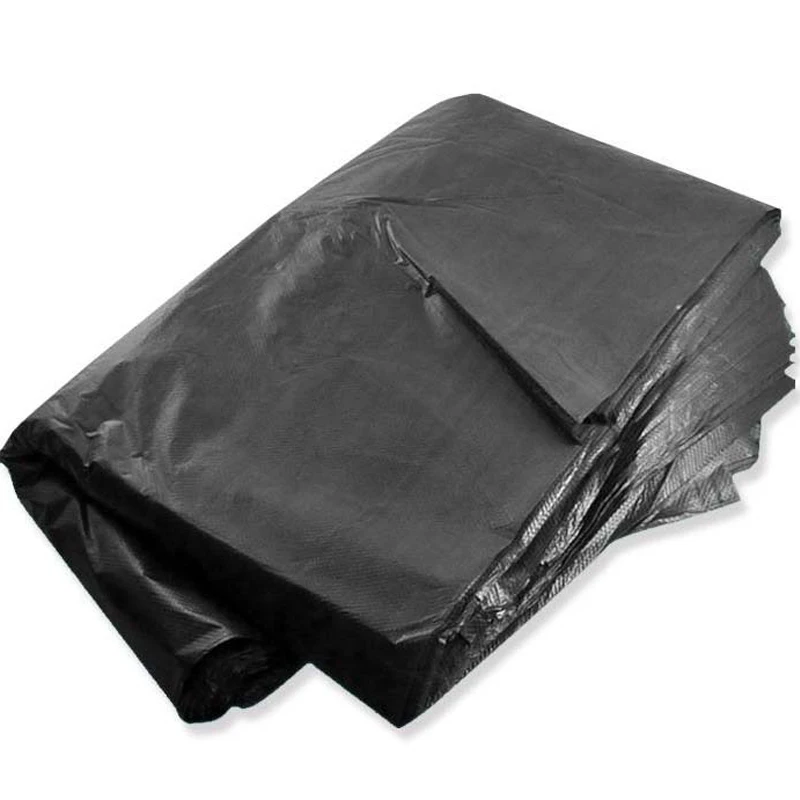 Bio Degradable Black Flat Bottom Garbage Bag For Plastic Waste Trash