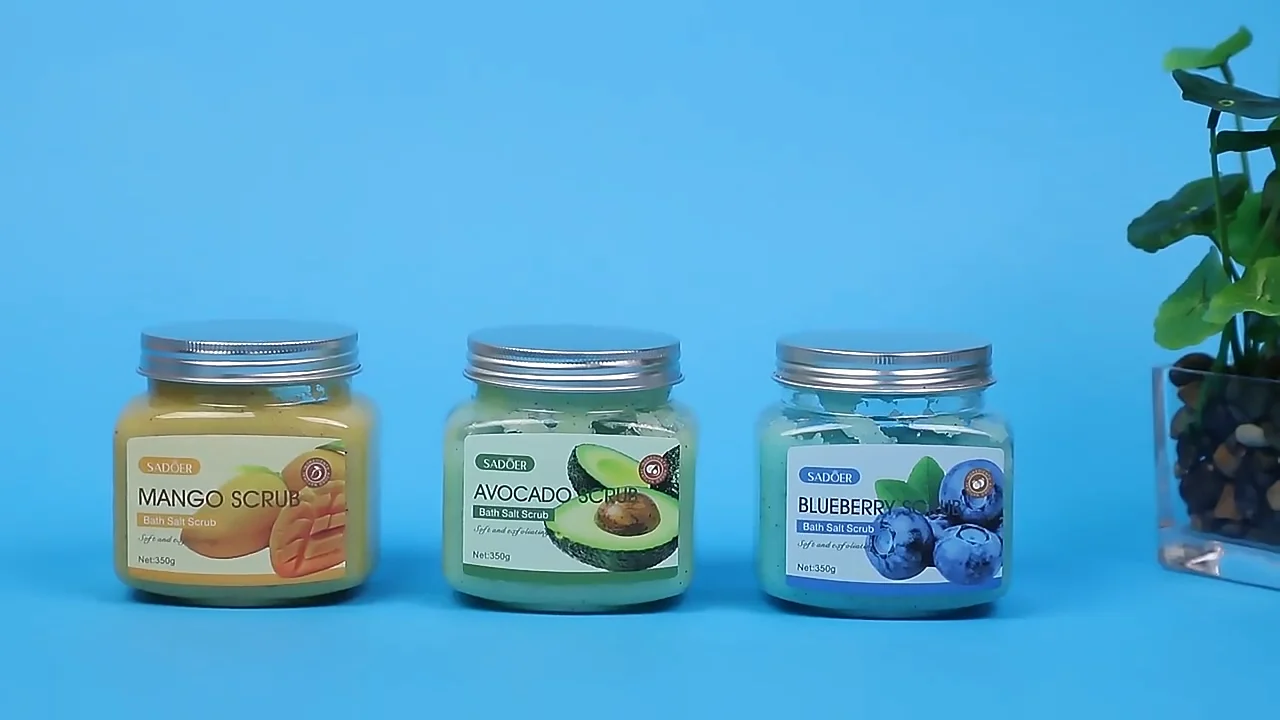 SADOER350gチェリーマンゴーアーモンドフルーツ角質除去ボディスクラブ