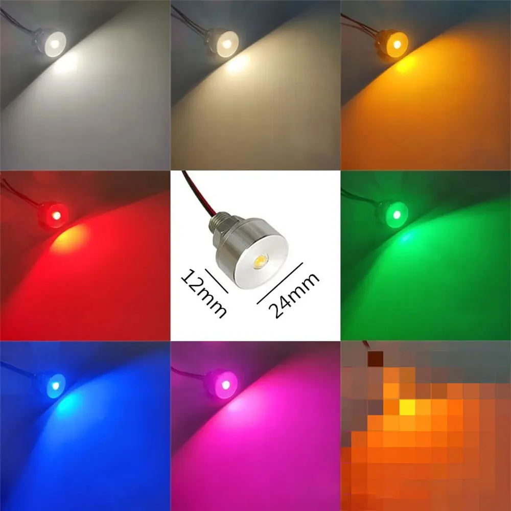 Small Spot Light 1W Mini LED Spotlight 3V 5V 12V Recessed Downlight Bathroom Kitchen Cabinet Showcase Lamp