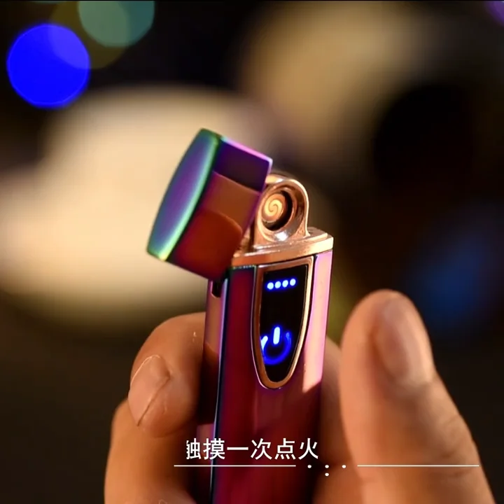 Custom Made Logo Zinc Alloy Usb Rechargeable Lighter Electronic