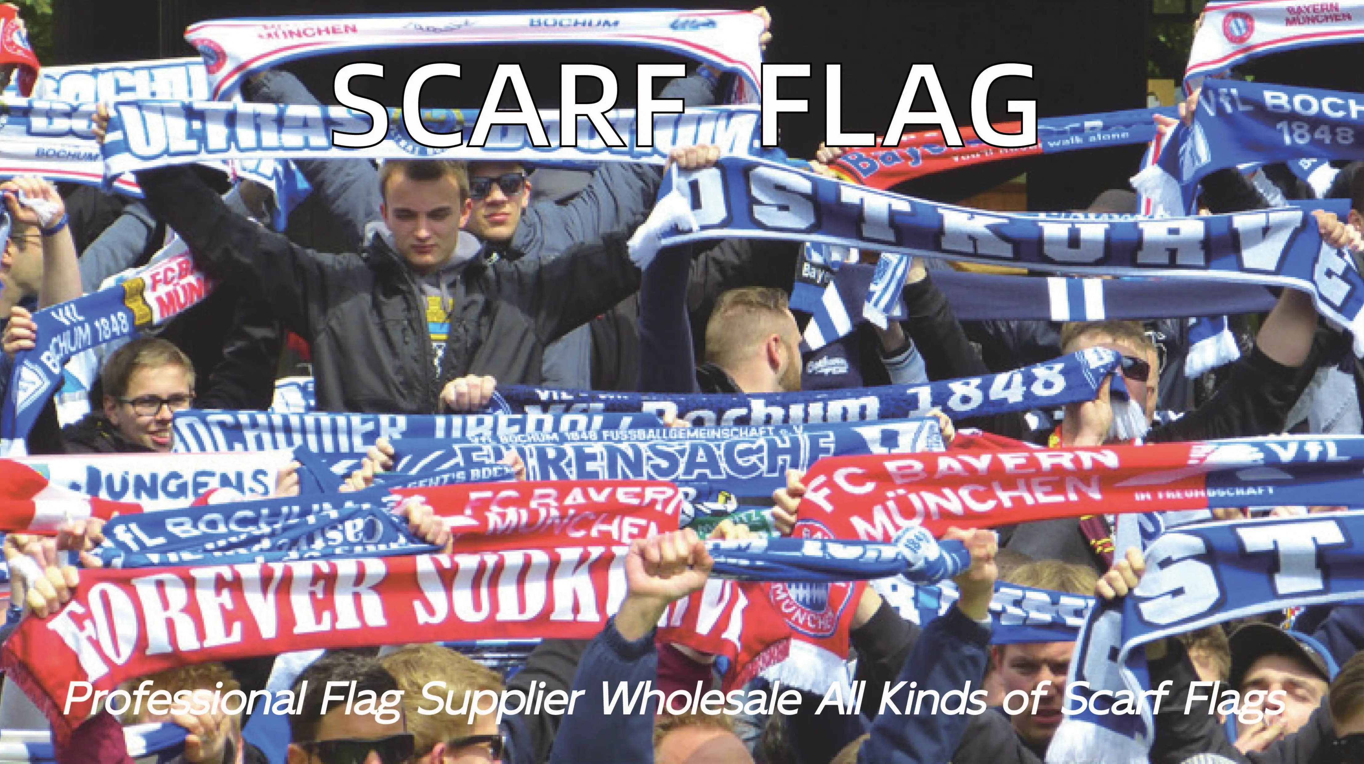 Factory Directly Custom Popular Soccer Scarf Football Fan Team Club