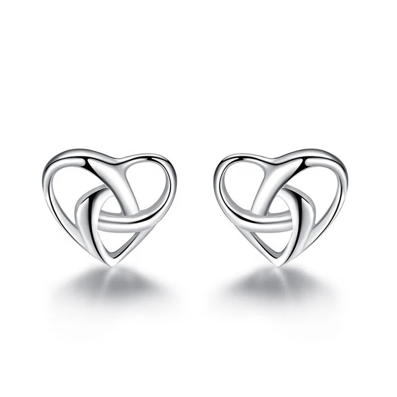 Wholesale 925 Sterling Silver Heart Earrings - Trendy & Durable