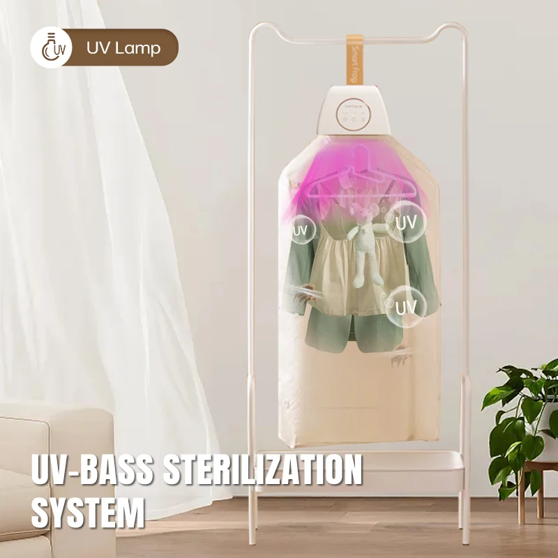 Smart Frog Hot Foldable Drying Hanger Have Timer Fast Uv Light Clothes Dryer