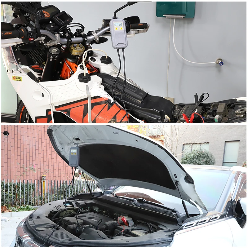 Boost Mode Car Battery Charger 12V 6V 4.5Ah Fast Current Adjustable Gel Agm Wet Lead Acid Lifepo4 Battery Charger