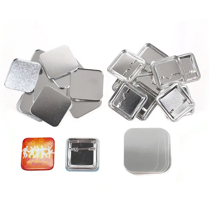 37mmX37mm square Shaped Tin Button Badges plastic Lapel Pins For Gifts ...
