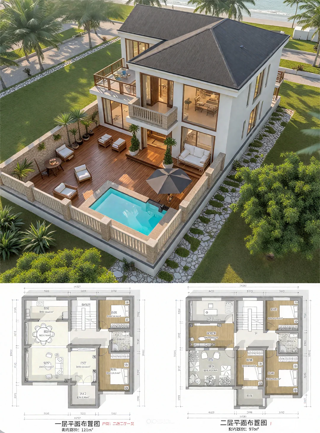 Excellent Quality Modern Light Steel Prefab Resort Villa Luxury Hotel ...