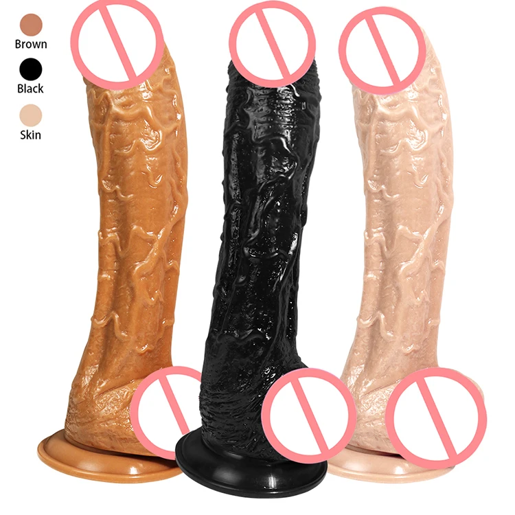 Skin Texture Realistic Dildo Soft Material Artificial Huge Big Penis With Suction Cup Sex Toys For Woman Female Masturbation photo