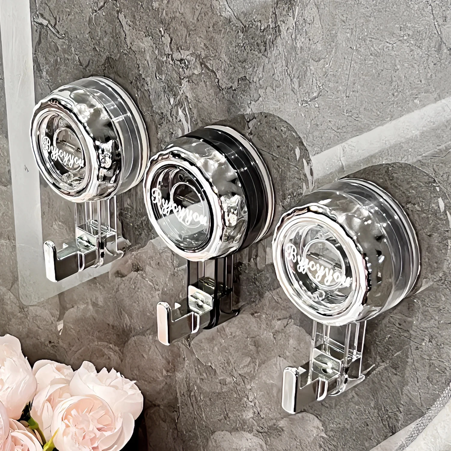 Powerful Suction Cup Hooks Traceless Heavy Duty Robe Towel Hook Keys Clothes Bag Hanger Hook Bathroom Kitchen Organizer Accessor