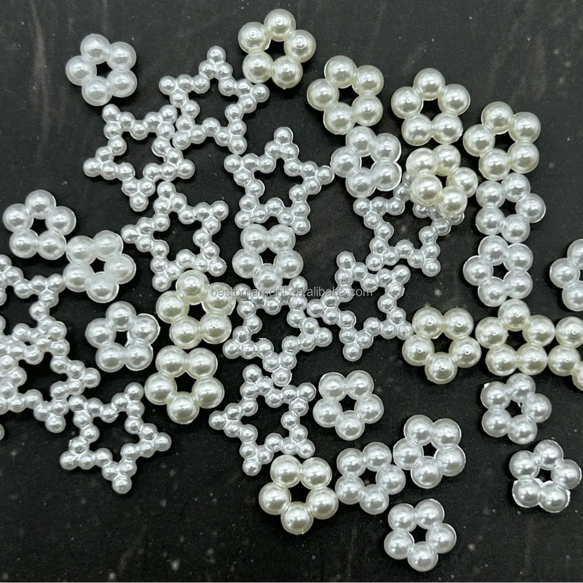 Wholesale Abs Craft Half Round Pearl Flatback Beads 2-14mm Shiny Unique ...