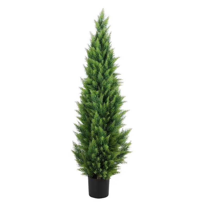 Christmas-like Artificial Cedar Cypress Plants Faux Boxwood Pine ...