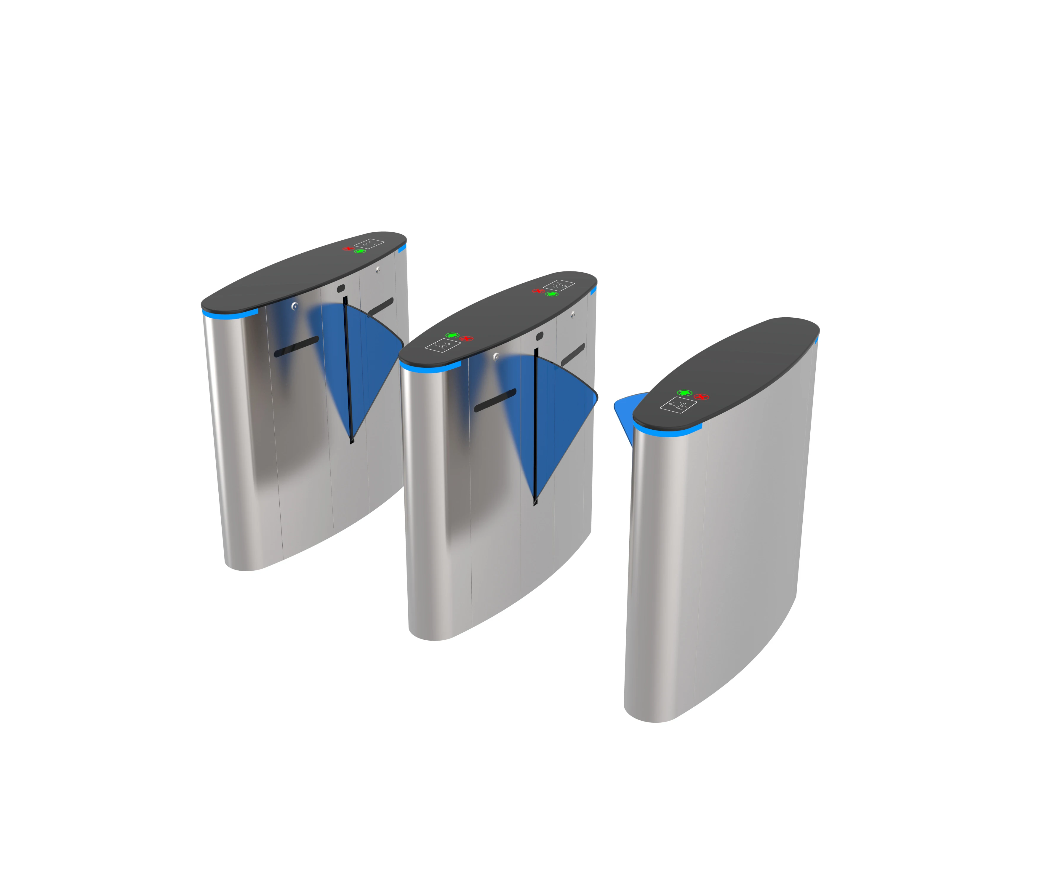 Flap Barrier Gate Servo Motor Safe Flap Barrier High Speed Flap Turnstile