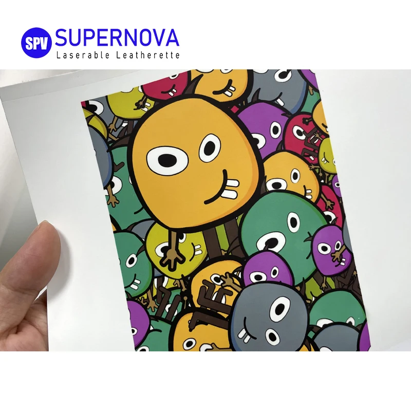 Wholesale Sublimatable 30*60Cm Matt White Custom Size Sublimation Blanks Printed Cartoon Faux Synthetic Pu Leather Sheet factory