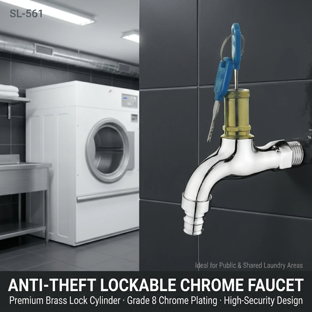 Lockable laundry faucet