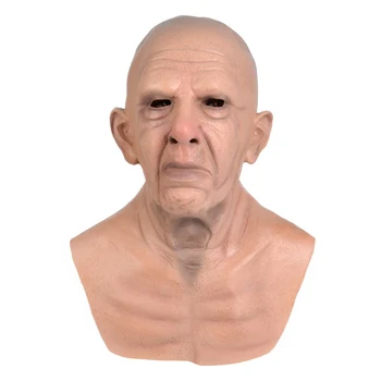 real facial latex whole face Horror halloween customized human old man mask
