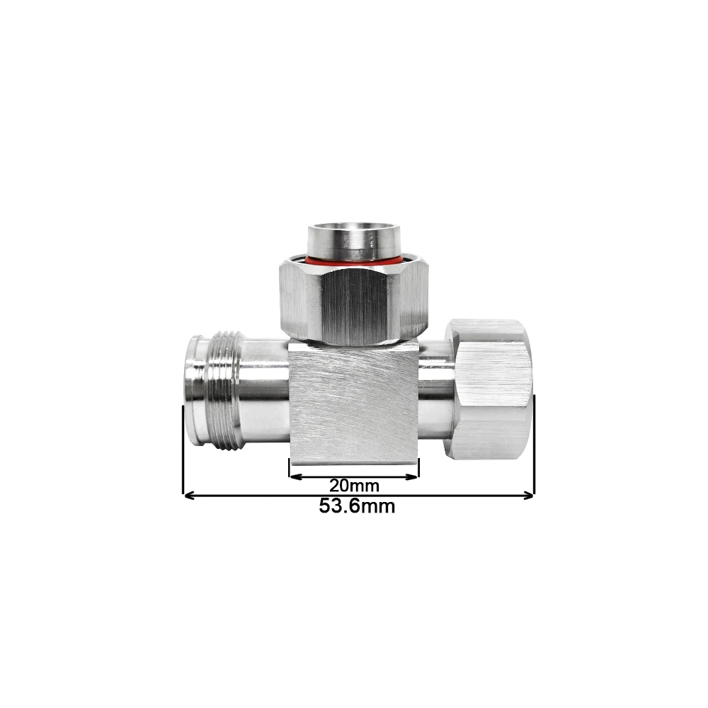L20-4,3-10-Mini-DIN-Adapter, Stecker auf Stecker, 3-Wege, 4,3/10-Stecker, Gleichstrom bis 6 GHz, T-Form-Teiler, RF-Koaxialadapter