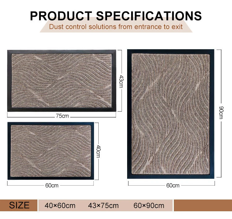 Custom Outdoor Industrial Doormat Rubber Mats Flooring Wholesale Plain Ribs Door Mats(图5)