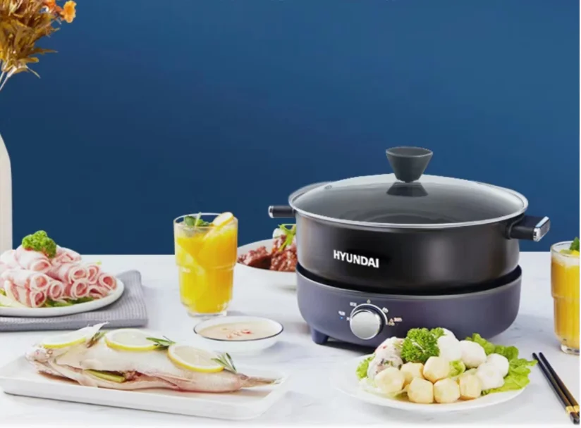 4l Big Hot Pot Cooking Pot Electric Bbq Grill Frying Pan Electric Grill