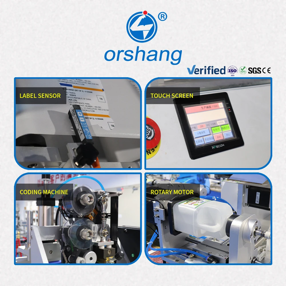 Orshang Semi Automatic Square Bottle Labeling Machine Label Applicator Machine Semi Automatic Round Bottle Labeling Machine