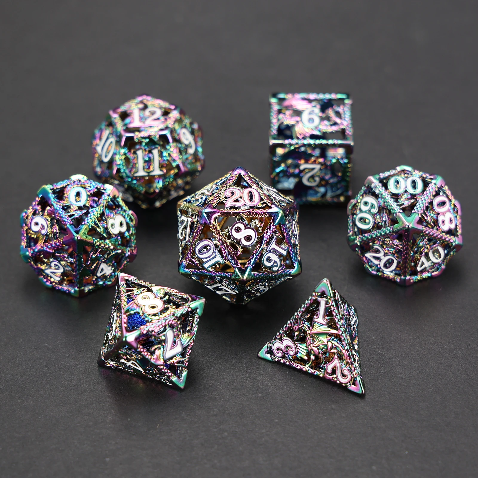 Wholesale Metal Dice Dragon 7pcs Dnd Dice Set Metal Dnd Dice For ...