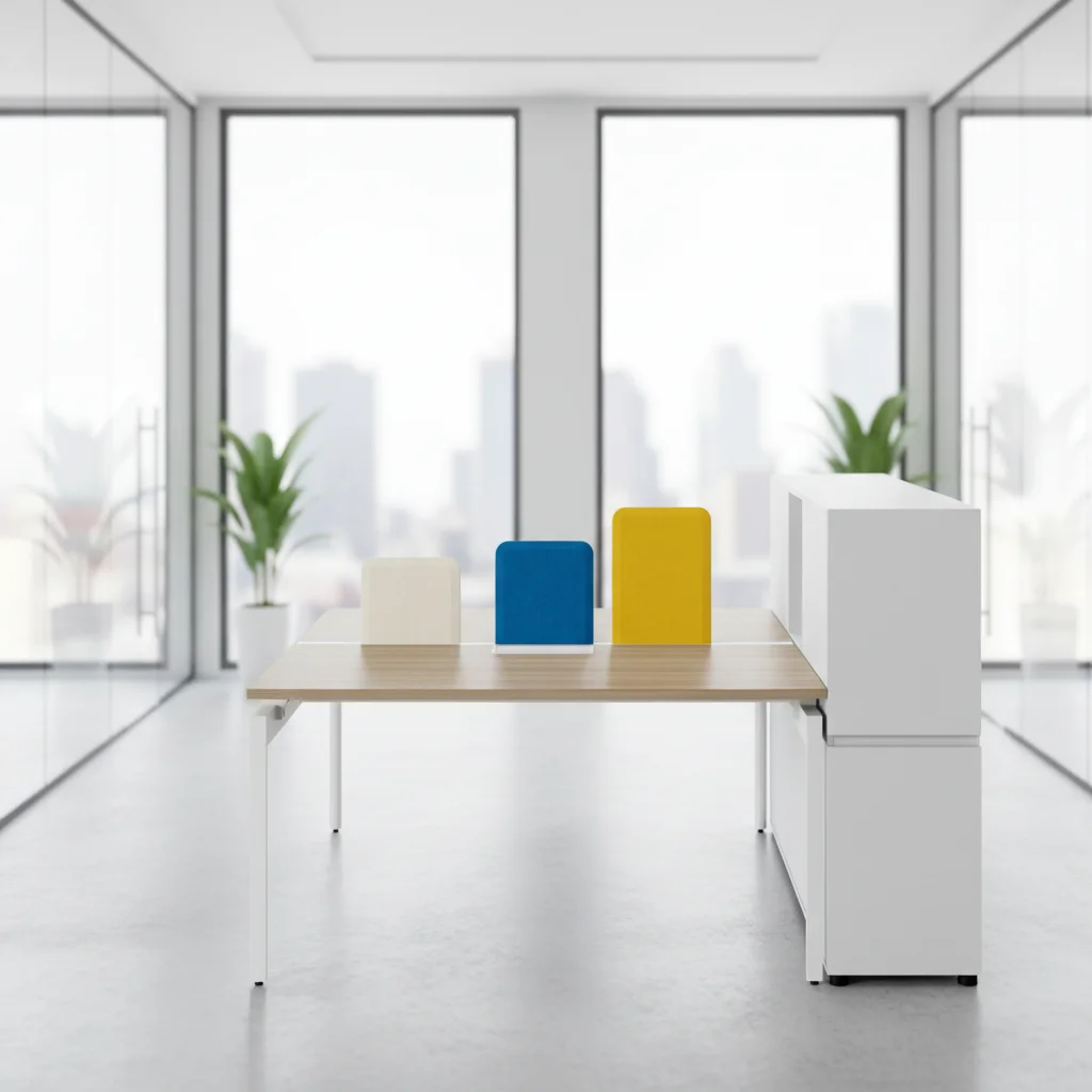 Small Team Work Desk Steel Frame Cable Management Ergonomic Design Modern Business Setup Office Desk Workstations 4