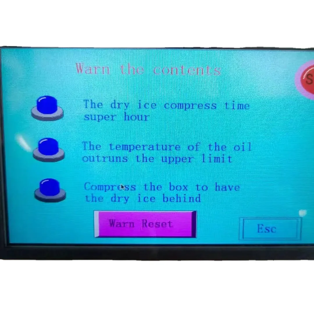 Dry Ice Machine Touch Screen