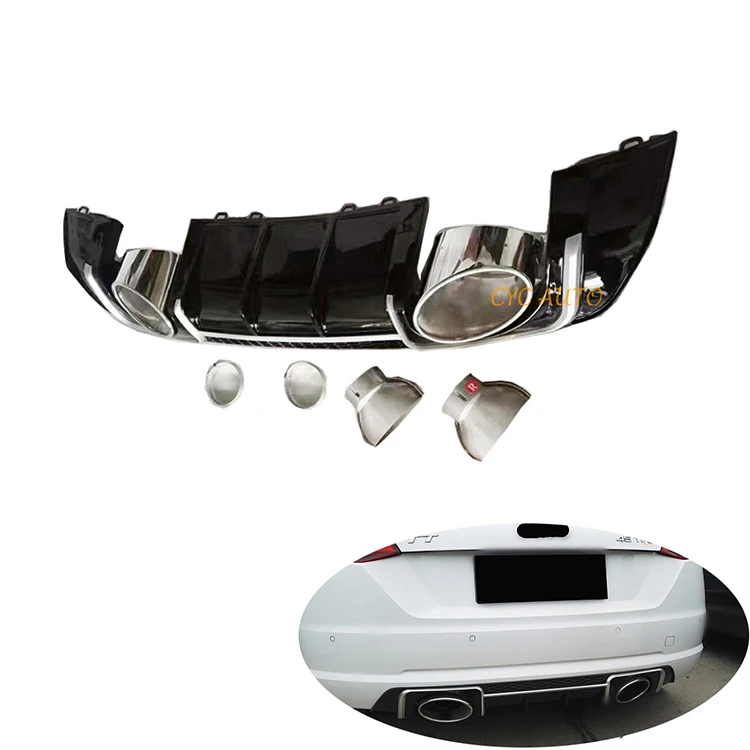MK3 TTRS style rear diffuser rear bumper lip upgrade parts for Audi TT ...