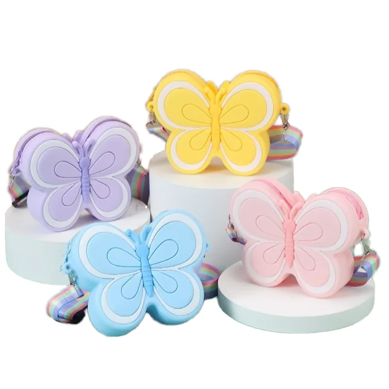High Quality Wholesale Custom Cute Kid Kawaii Girls Candy Pattern Waterproof Mini Small Silicone Coin Wallet Pouch Purse Zipper
