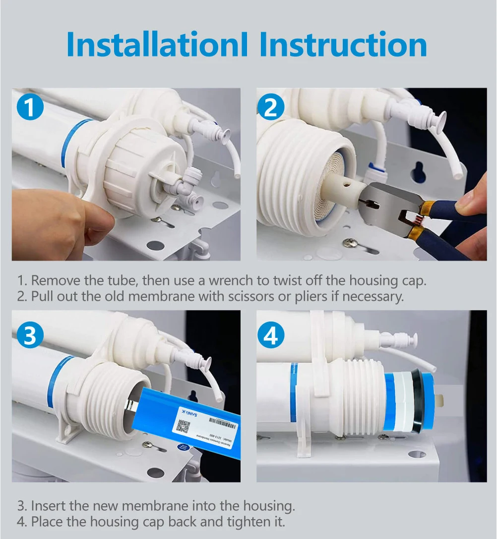 Spiral Wound Ro Reverse Osmosis Membrane For Water Purification ...