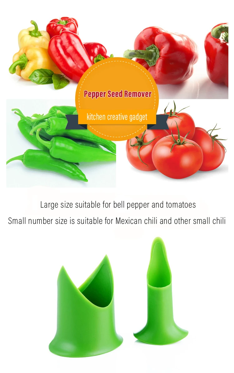Hot Sale 2in1 Vegetable Core Remover Green Peppers Seeds Separator Seed
