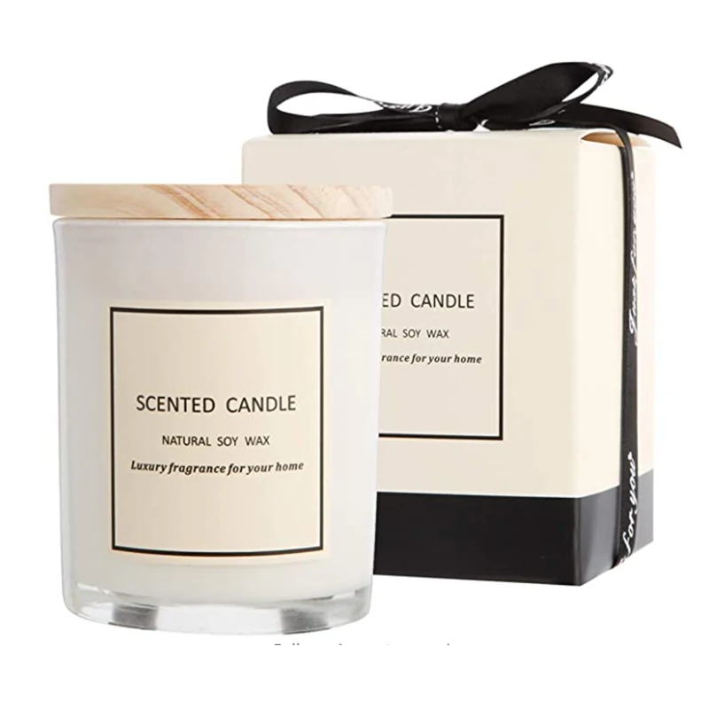 FIVE Pure Elegance Soy Candle presented beautify with a wood lid and gift box