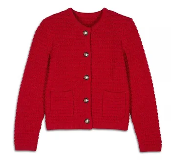 KaiQi  Crewneck Cardigan Sweater