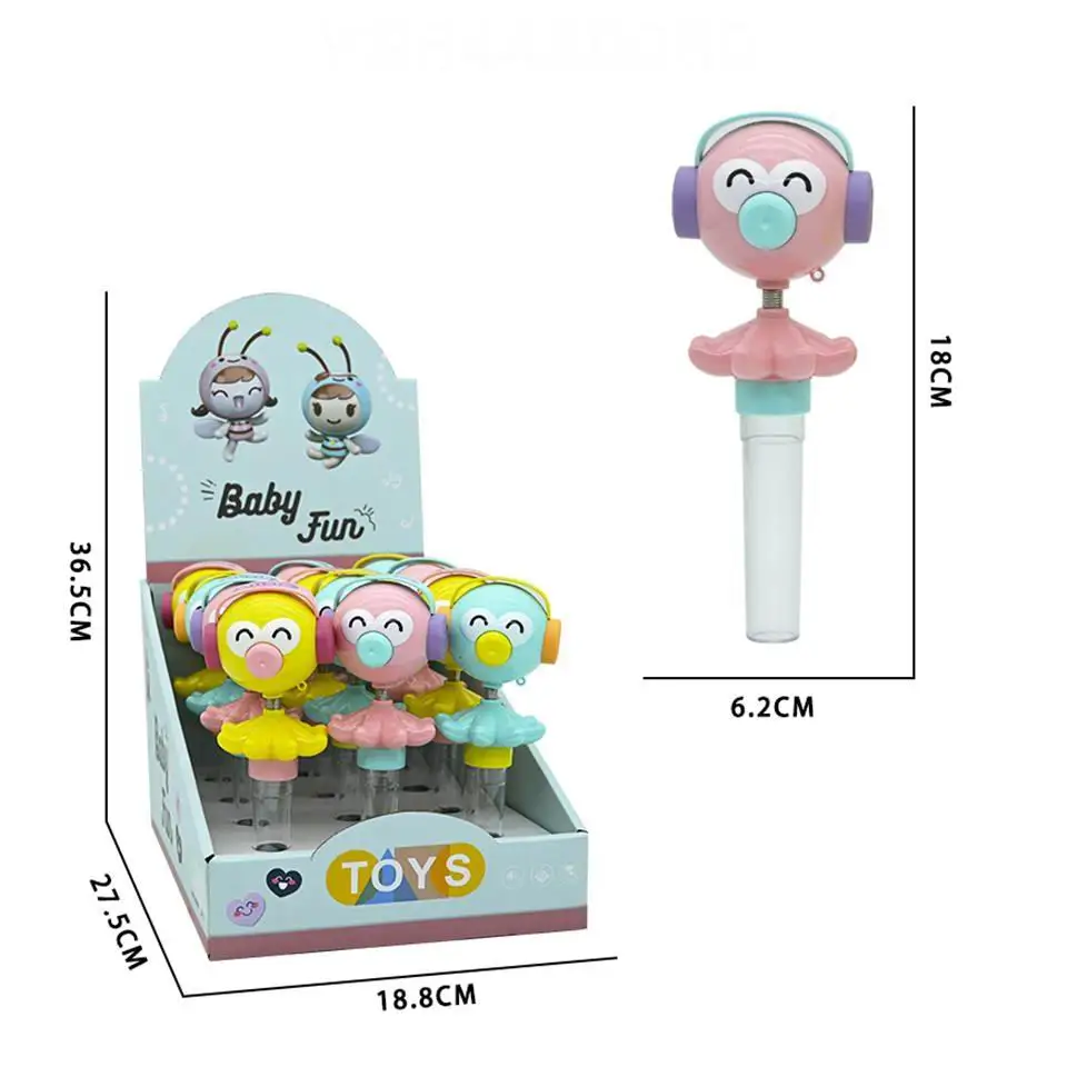 Многофункциональная картонная робот-пузырьковая палочка ручной вращающийся и Красочный световой вентилятор игрушки для детей