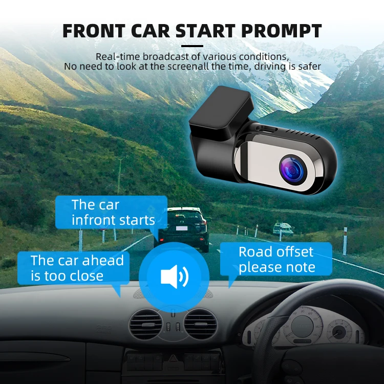 Coview New Popular USB Center Console Dash Cam 720P Central Control Universal 64G Dashcam with ADAS Driving Assistance details