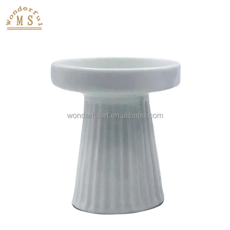 Northern Europe Ceramic Anti-skidding Cotton porcelain pillar candle holder luxury vessel desktop ornament for Easter Day